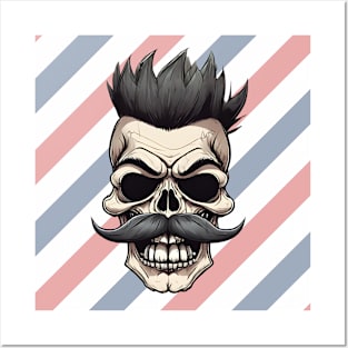 Barber skull Posters and Art